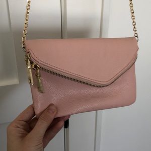 Pink cross body purse
